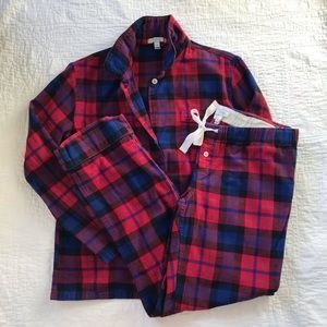 J.Crew Classic Flannel Plaid Pajama Set Medium